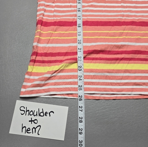 basic edition orange colorful striped tank top women's plus size XXL - Picture 6 of 9